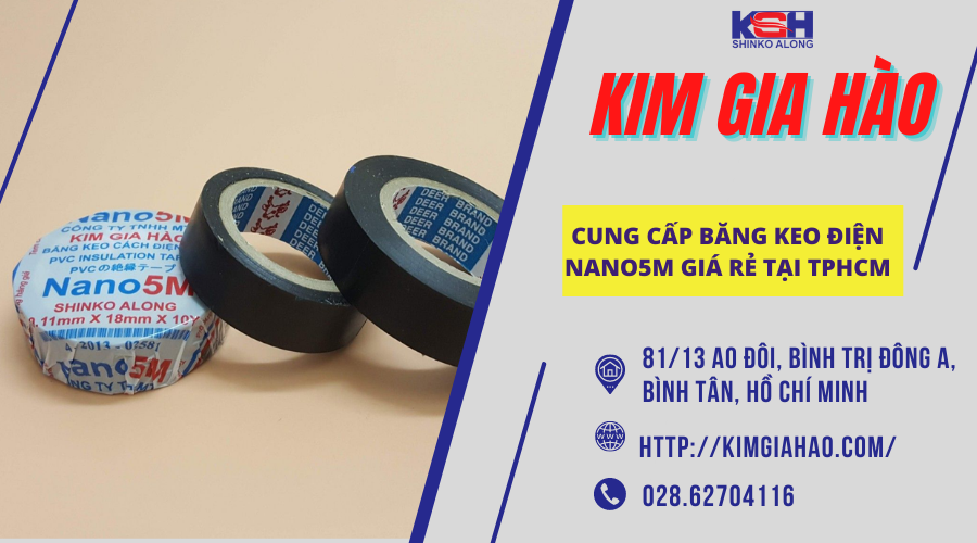 Sản phẩm Băng Keo Điện đã quá phổ biến trong đời sống sinh hoạt hàng ngày của chúng ta. Các mối nối dây điện hoặc những nơi lớp vỏ cách điện bị nứt vỡ gây nguy hiểm cho con người đều được xử lý nhanh gọn với sản phẩm Băng Keo Điện. Vậy bạn đã tìm được địa chỉ cung cấp Băng Keo Điện Nano5m giá rẻ tại TPHCM chưa? Hãy cùng tìm hiểu chi tiết qua bài viết này của Kim Gia Hào nhé!